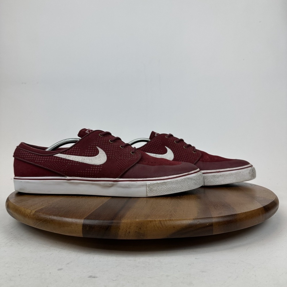 Mens Nike SB Zoom Stefan Janoski Red Suede Low Top Skateboard Sneakers Size 13 M